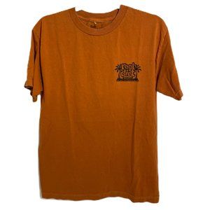 Real Dirt T-Shirt Size M Rust Color with Rooster Picture on Back